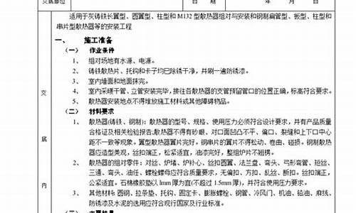 散热器安装注意事项-散热器安装施工组织方